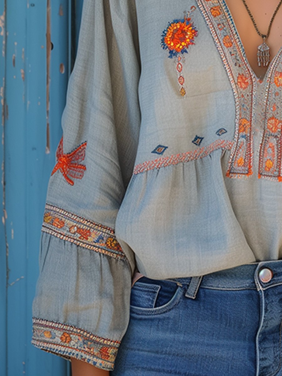 Sienna bluza za žene u boho stilu – autentični vez i prozračan ljetni kroj