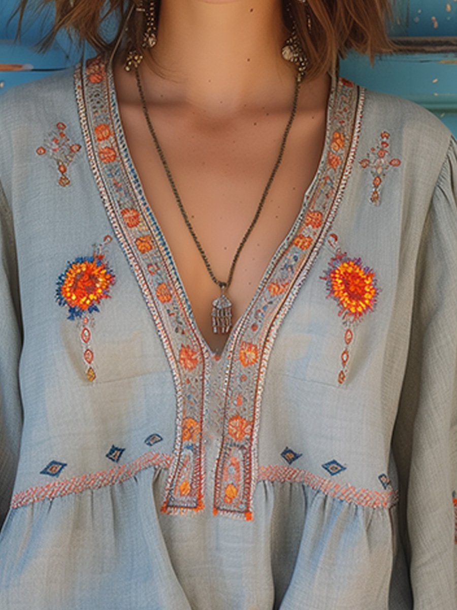 Sienna bluza za žene u boho stilu – autentični vez i prozračan ljetni kroj