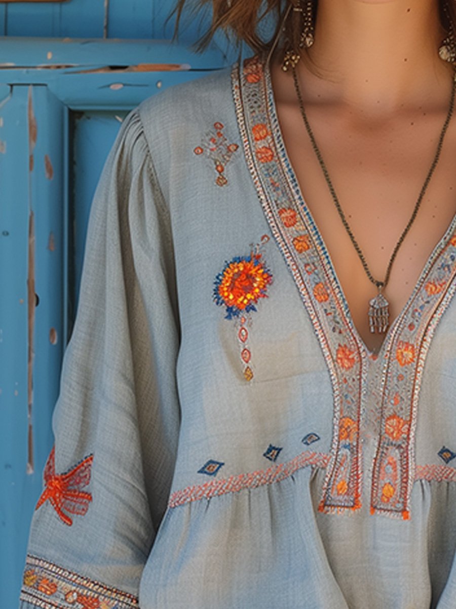 Sienna bluza za žene u boho stilu – autentični vez i prozračan ljetni kroj