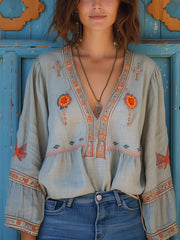 Sienna bluza za žene u boho stilu – autentični vez i prozračan ljetni kroj