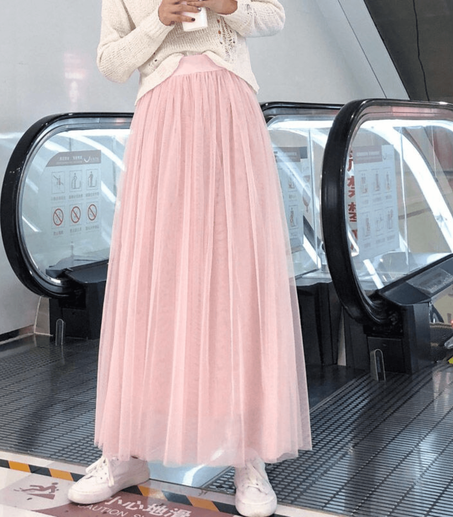 Shandria Tulle Skirt Women – Lightweight Midi Skirt in Tulle and Polyester, Elegant and Flowing Cut