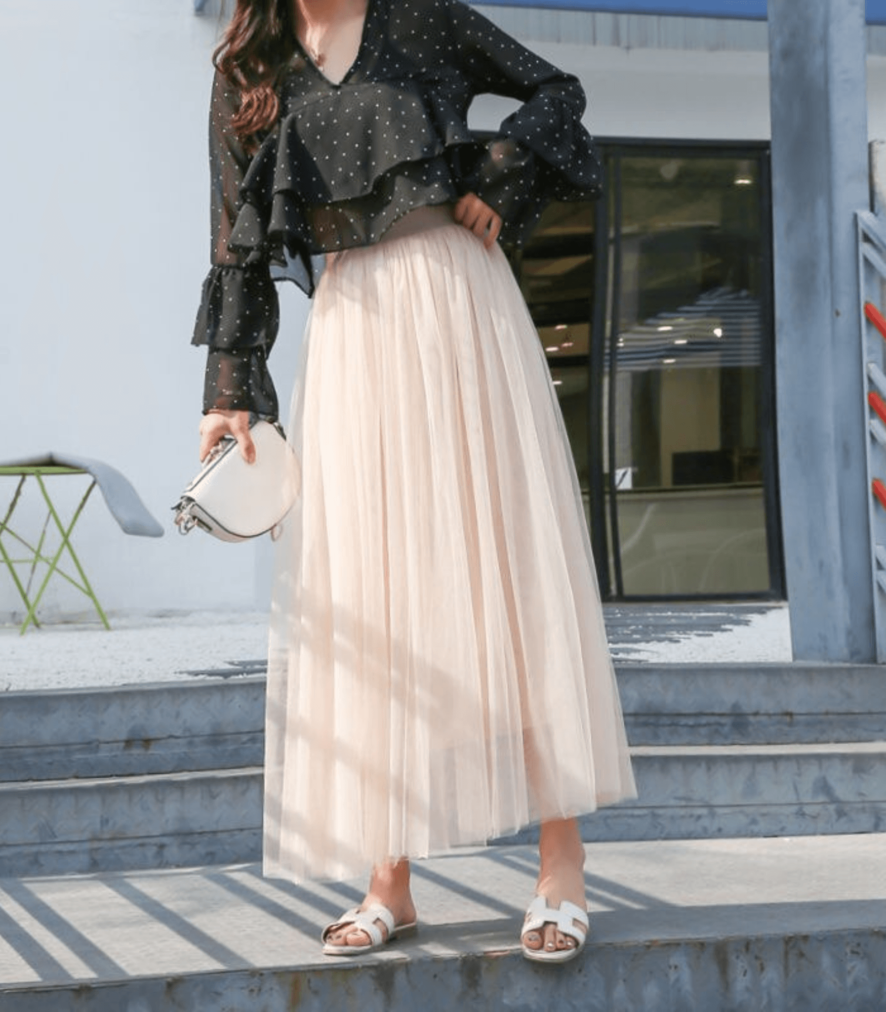 Shandria Tulle Skirt Women – Lightweight Midi Skirt in Tulle and Polyester, Elegant and Flowing Cut