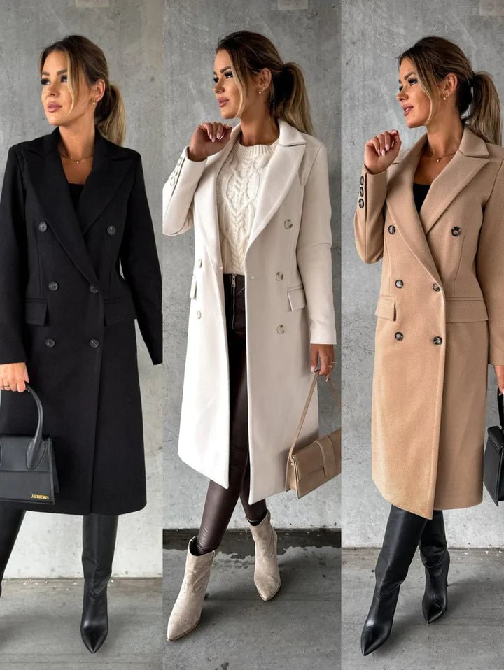Laura lange dameswinterjas – elegant, warm en verfijnd met tijdloze stijl