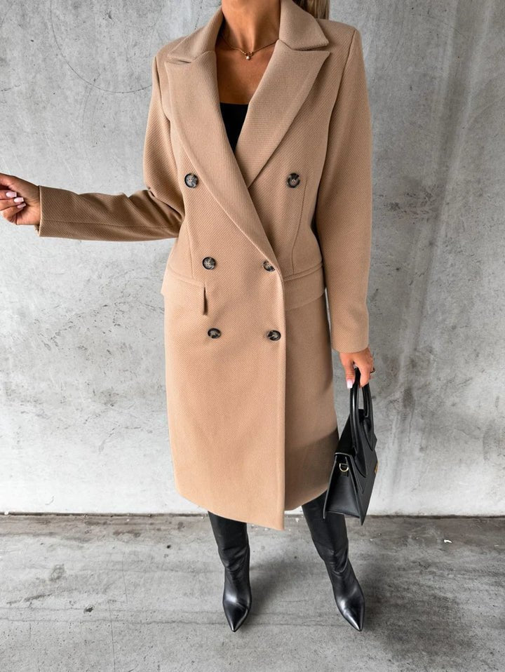 Laura lange dameswinterjas – elegant, warm en verfijnd met tijdloze stijl