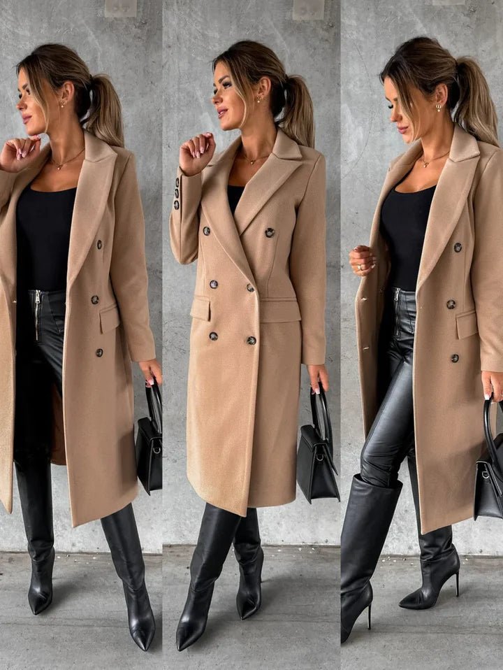 Laura lange dameswinterjas – elegant, warm en verfijnd met tijdloze stijl