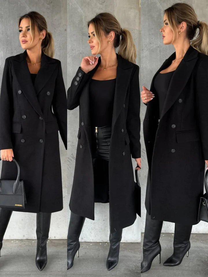 Laura lange dameswinterjas – elegant, warm en verfijnd met tijdloze stijl