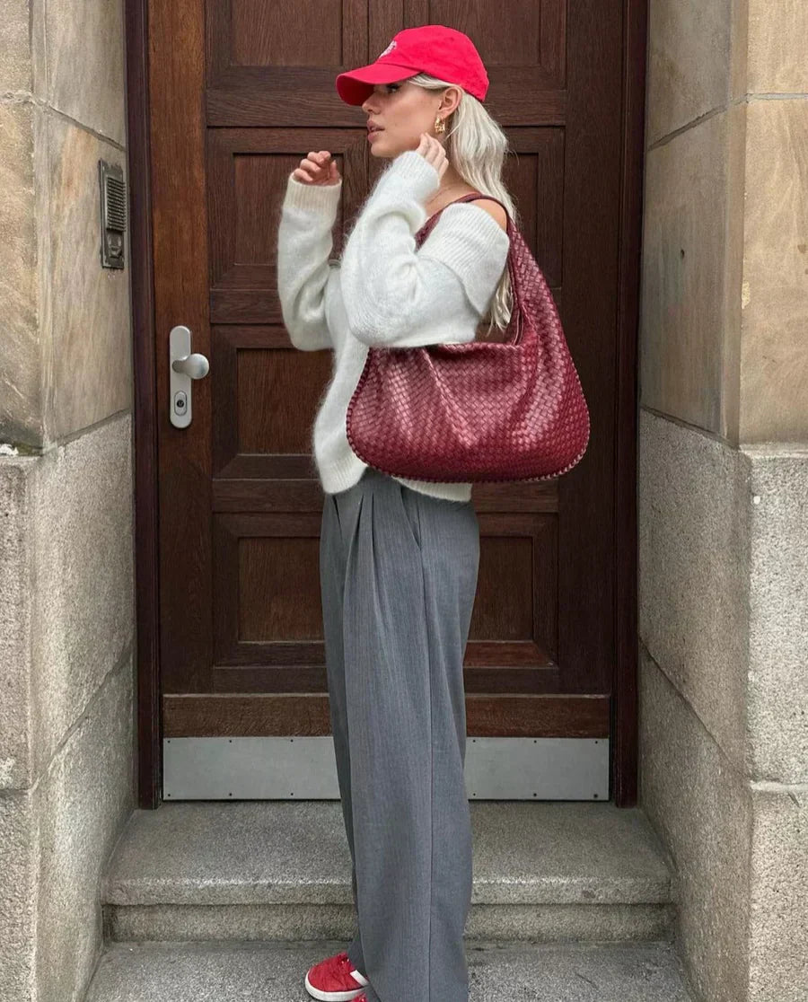 Louisa dámska kabelka hobo – elegantne pletená, priestranná a nadčasový štýl