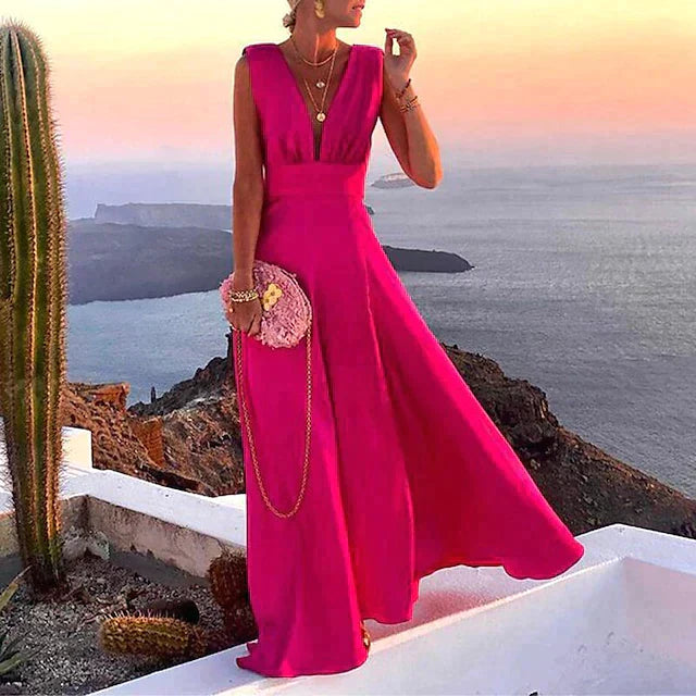 Aurélie Robe Longue Femme – Élégance et Confort pour Toutes Occasions