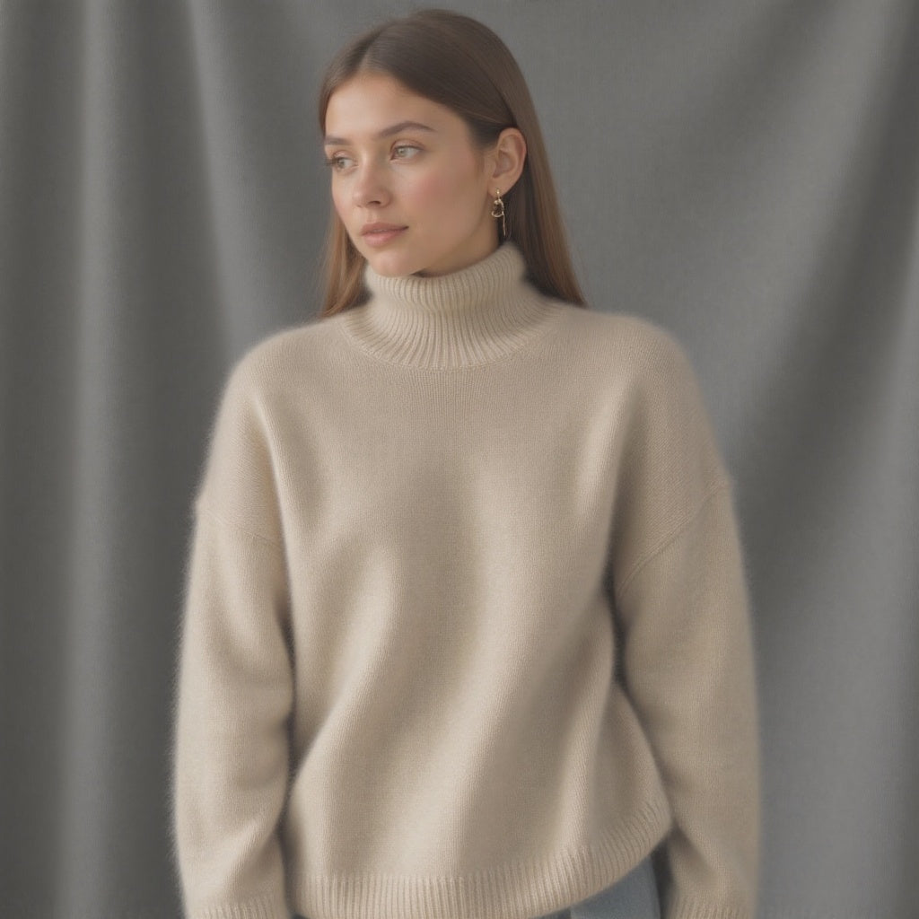 Sydney dámský rolák oversize z kašmíru – měkký, teplý a elegantní