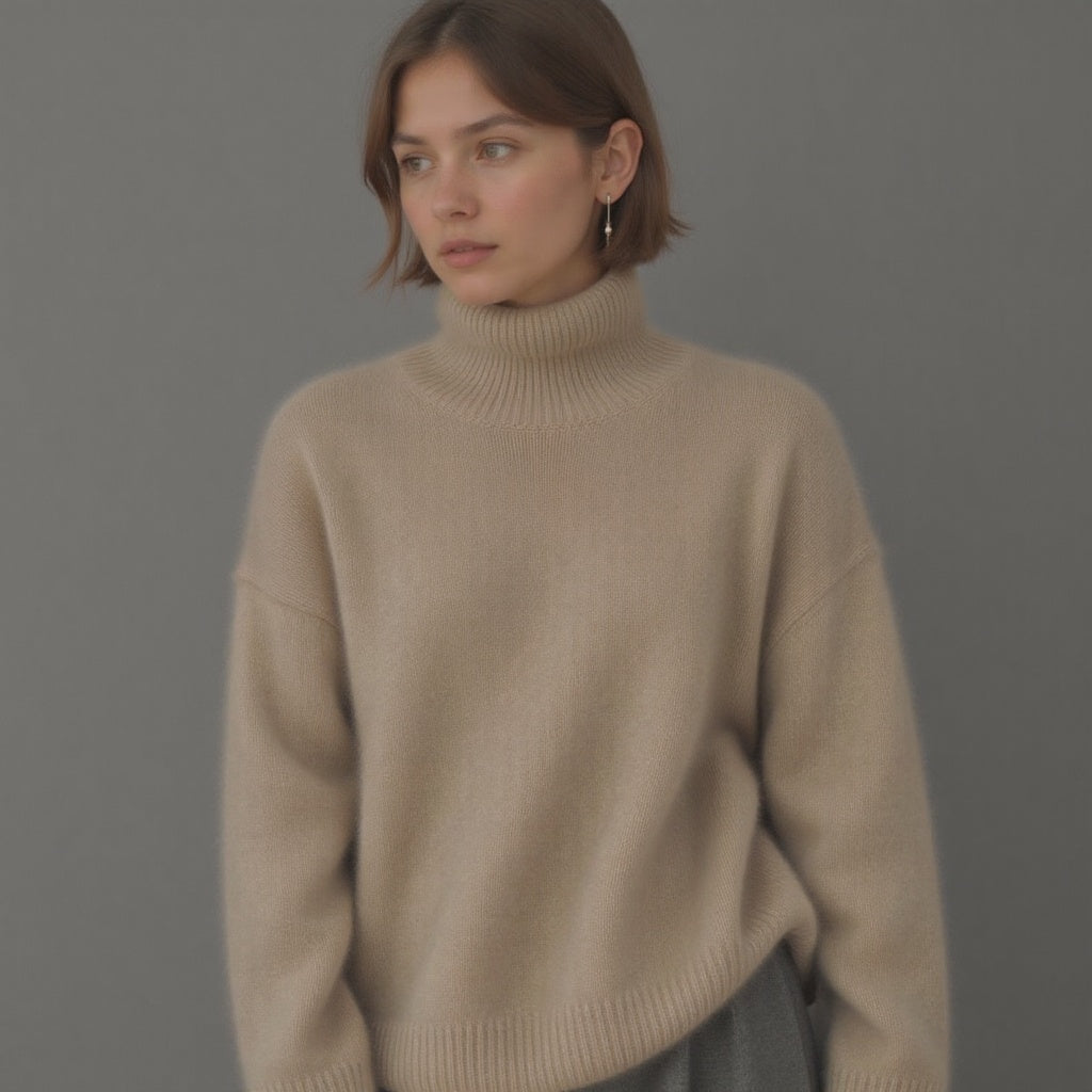 Sydney dámský rolák oversize z kašmíru – měkký, teplý a elegantní