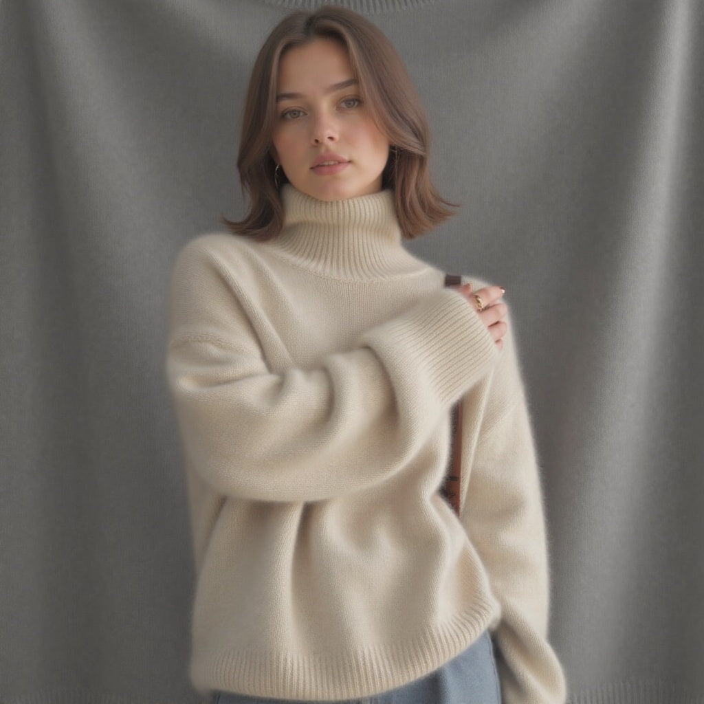 Sydney dámský rolák oversize z kašmíru – měkký, teplý a elegantní
