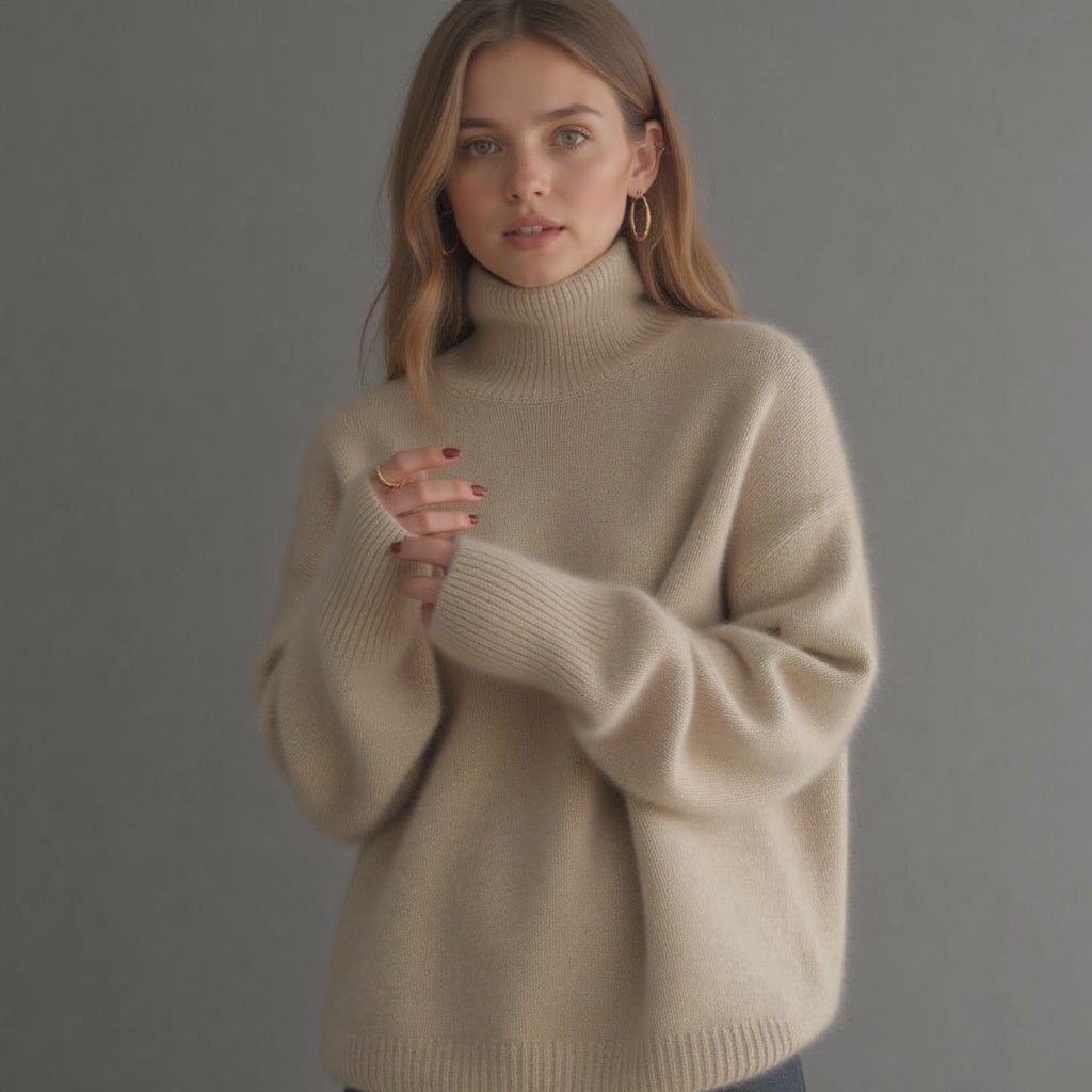 Sydney dámský rolák oversize z kašmíru – měkký, teplý a elegantní