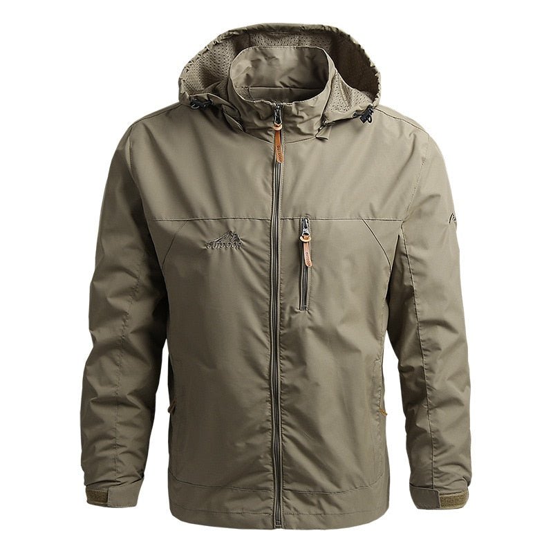 Alain Chaqueta Exterior Hombre Impermeable – Cortaviento de Poliamida con Capucha Ajustable