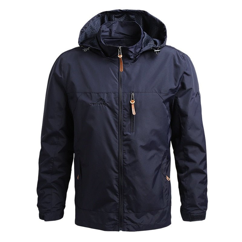 Alain Chaqueta Exterior Hombre Impermeable – Cortaviento de Poliamida con Capucha Ajustable