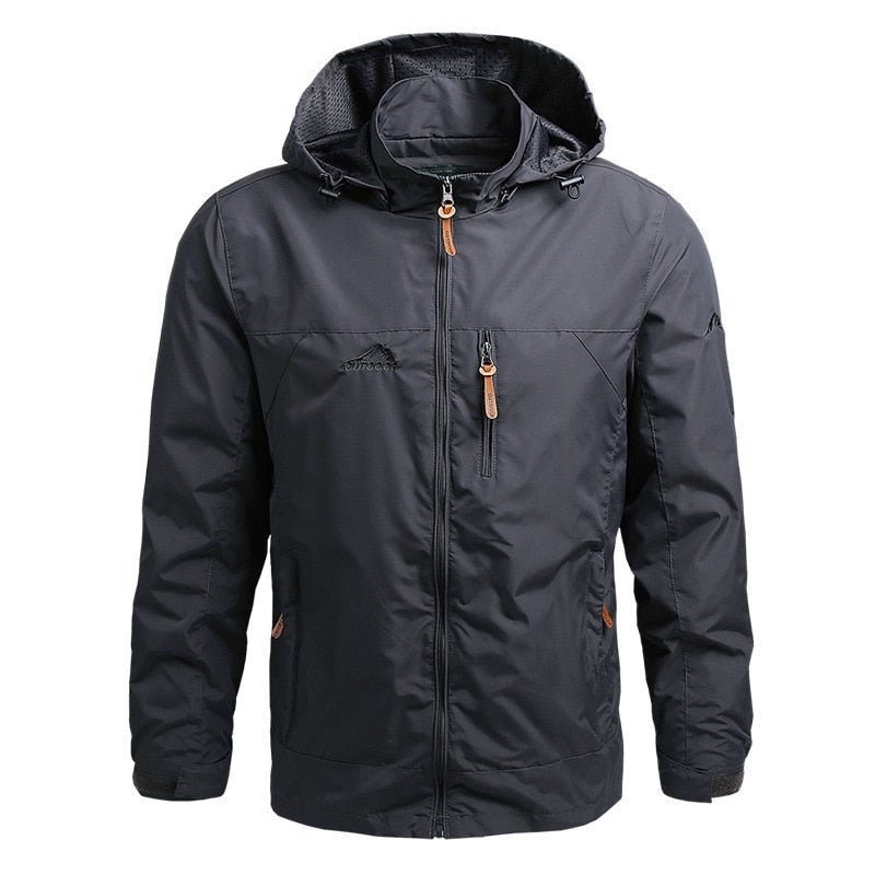 Alain Chaqueta Exterior Hombre Impermeable – Cortaviento de Poliamida con Capucha Ajustable
