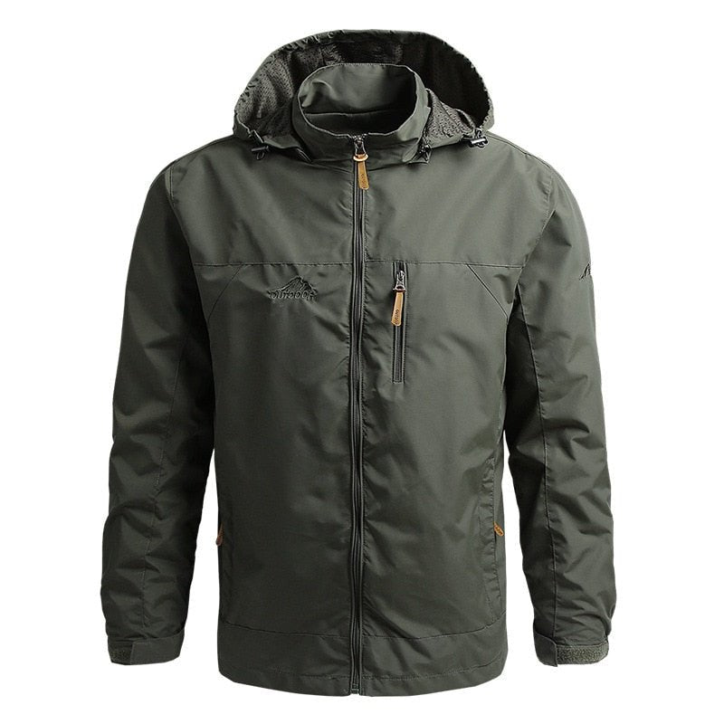 Alain Chaqueta Exterior Hombre Impermeable – Cortaviento de Poliamida con Capucha Ajustable