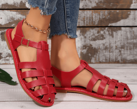 Mackenzee Dames Sandalen – Elegante Leren Sandalen met Comfortabele Pasvorm & Casual Stijl