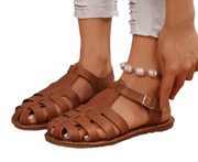 Mackenzee Dames Sandalen – Elegante Leren Sandalen met Comfortabele Pasvorm & Casual Stijl