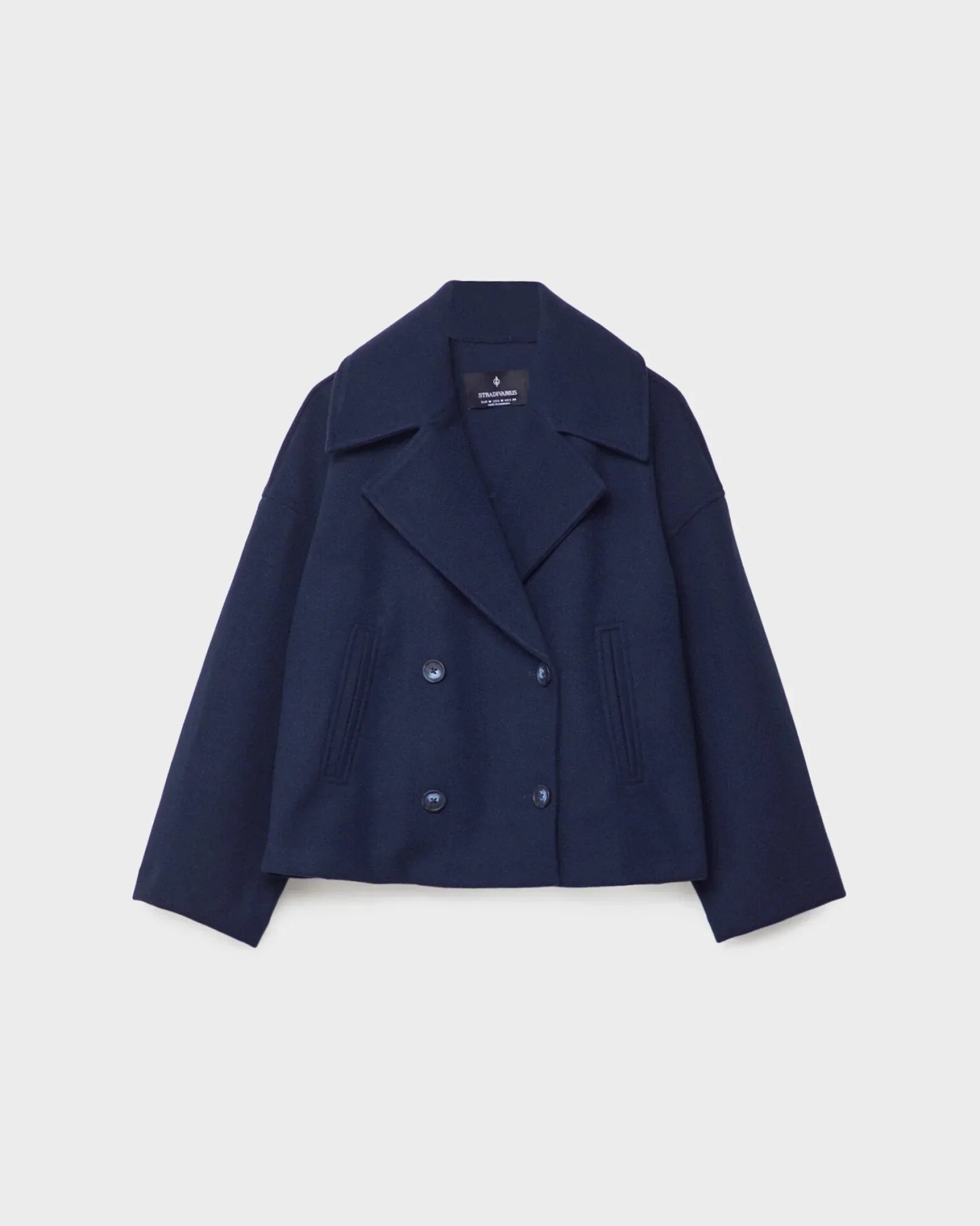 Vanessa Damenjacke – Kurze, Überschlagene Wolljacke Elegant & Warm für den Winter