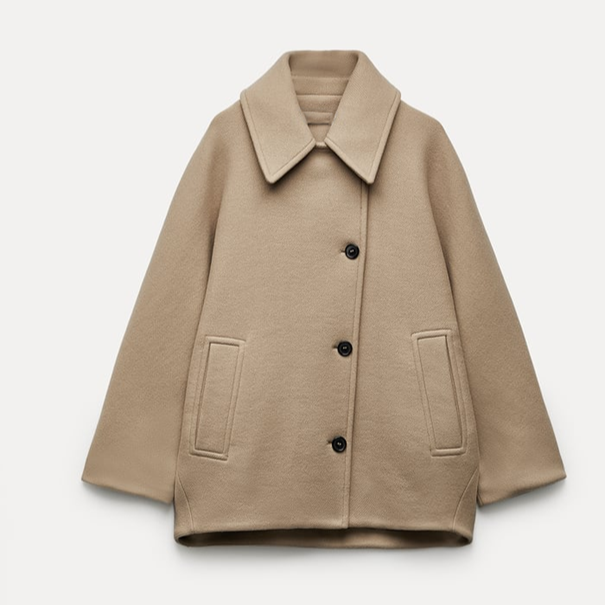 Lainey Mantel Damen – Oversize Wollmantel, elegant & bequem für den Winter